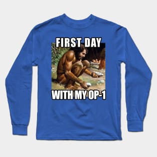 First Day With My OP-1 - Funny Audio Engineer/Music Producer Gift Long Sleeve T-Shirt